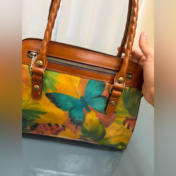 Patricia Nash Calvi Watercolor Butterfly Satchel - Picture 7 of 14